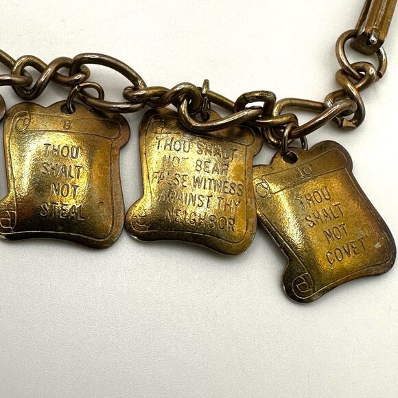 Vintage Ten Commandments charm bracelet - Picture 6 of 11